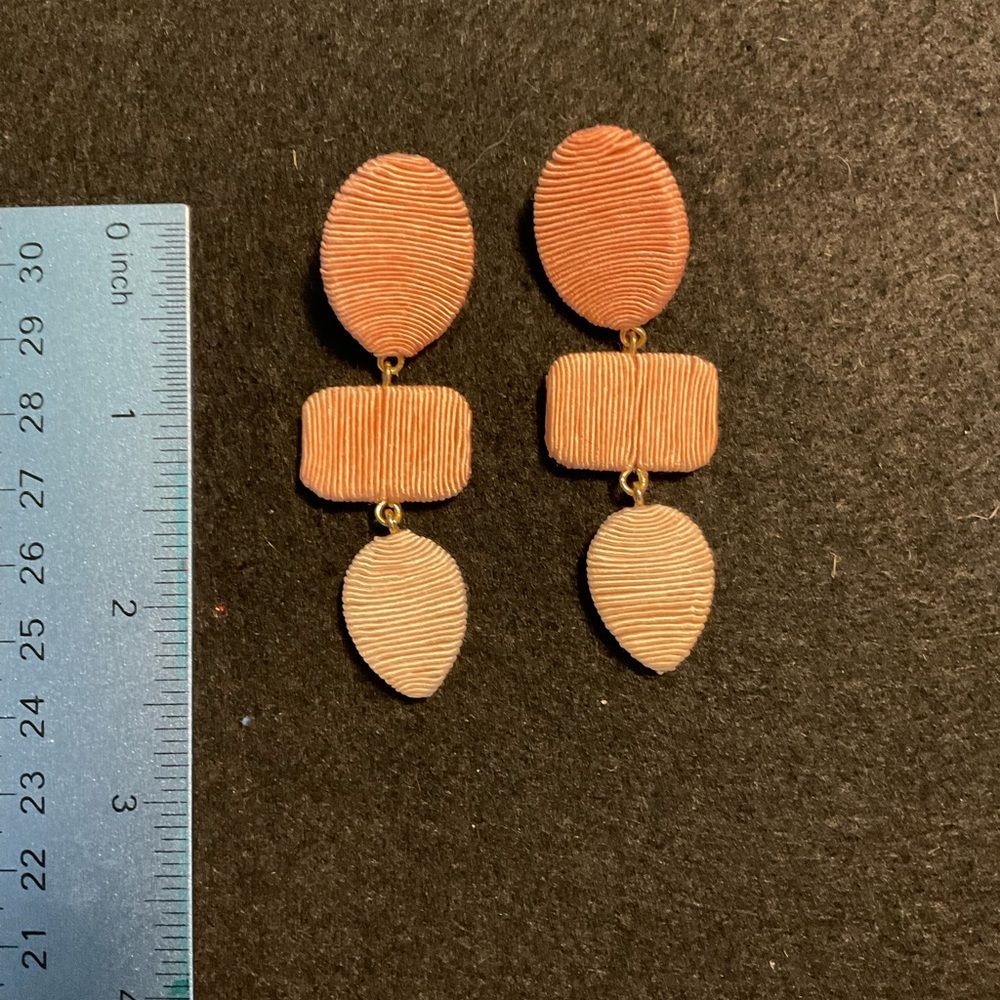 Tiered teardrop pastel earrings